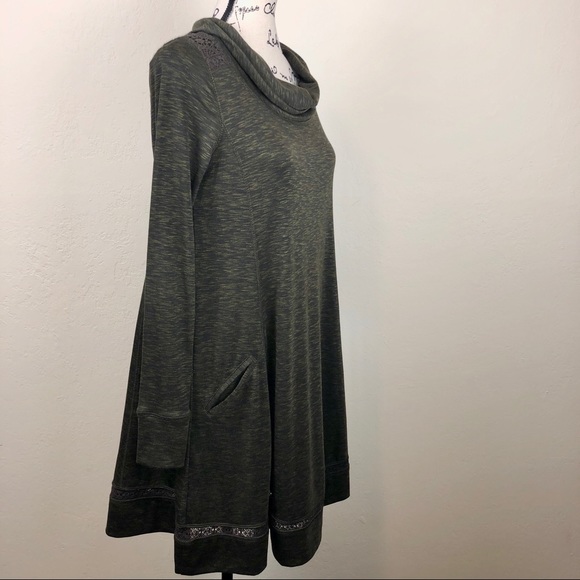 Anthro Saturday Sunday Green Cowl Neck Dress Small - Picture 11 of 12